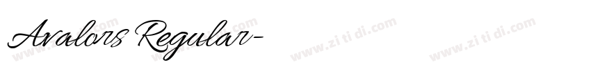 Avalors Regular字体转换 Avalors Regular字体转换